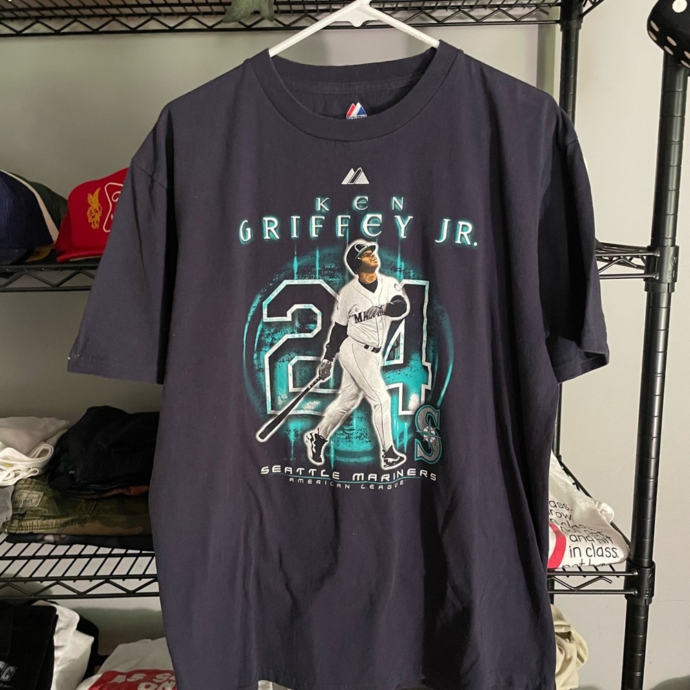 Majestic Black Ken Griffey Jr. Graphic T-Shirt